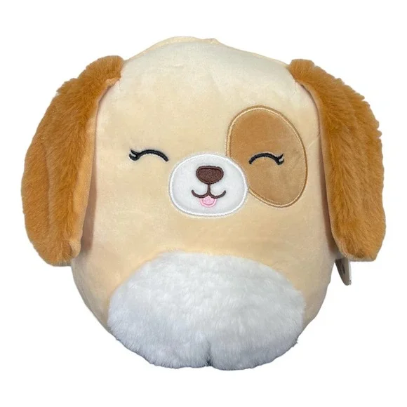 Squishmallows 8" Harrison Puppy Dog NWT New Plush Stuffed Animal Cream Brown - Picture 1 of 3